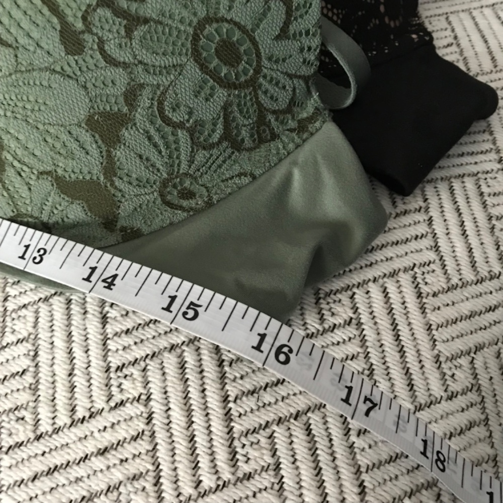 NWT Aerie Real Sunnie Demi Push Up Blossom Bras 40B Black and Green - Picture 5 of 6
